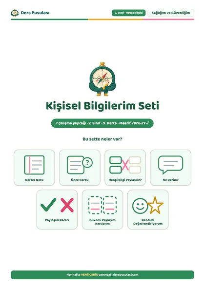 Kişisel Bilgilerim Seti önizlemesi