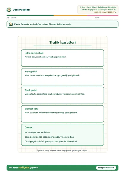 Defter Notu yaprağı önizlemesi