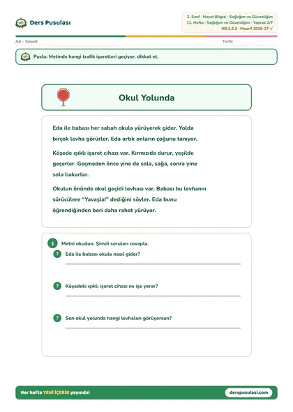 Okul Yolunda yaprağı önizlemesi
