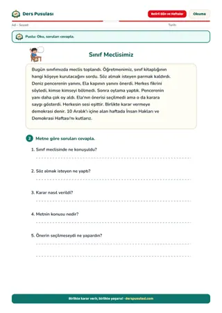 Sınıf Meclisimiz yaprağı önizlemesi