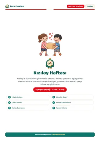 Kızılay Haftası Seti (2. Sınıf) önizlemesi
