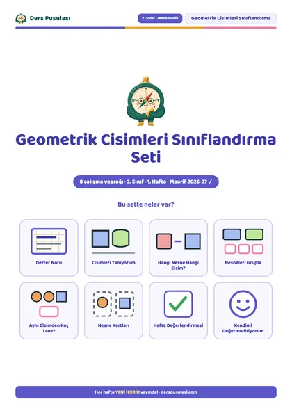 Geometrik Cisimleri Sınıflandırma Seti önizlemesi