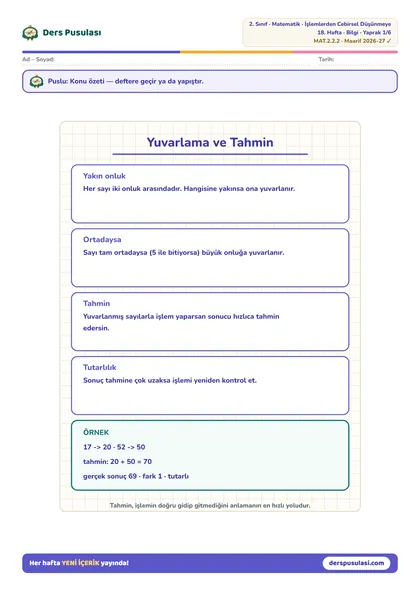 Defter Notu yaprağı önizlemesi