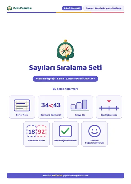 Sayıları Sıralama Seti önizlemesi