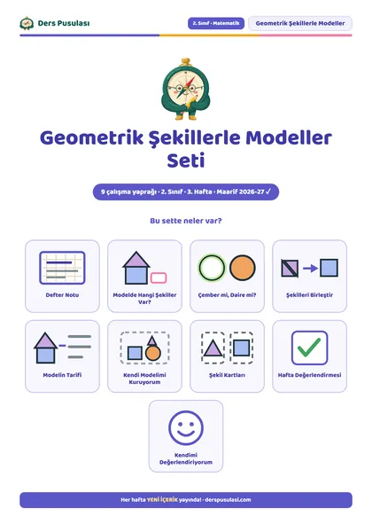 Geometrik Şekillerle Modeller Seti önizlemesi