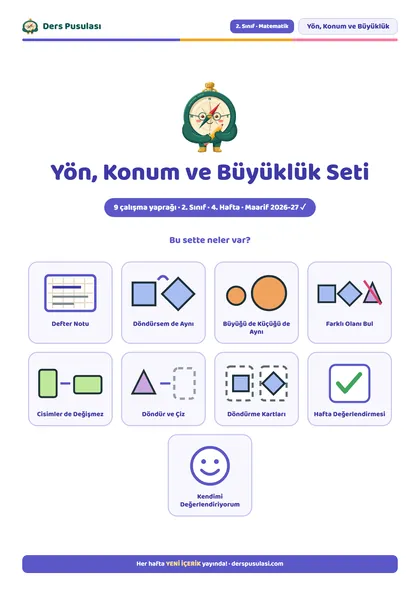 Yön, Konum ve Büyüklük Seti önizlemesi