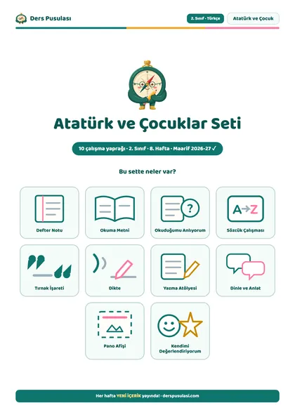 Atatürk ve Çocuklar Seti önizlemesi