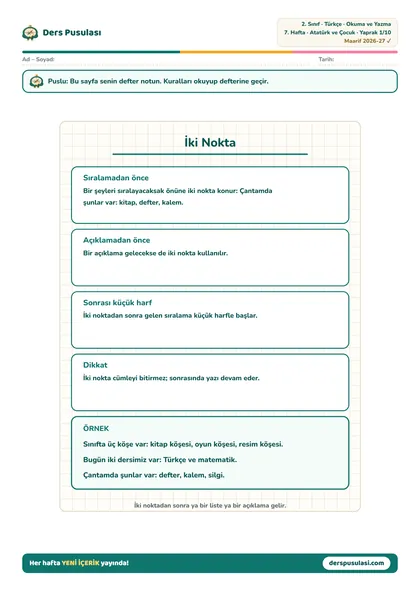 Defter Notu yaprağı önizlemesi