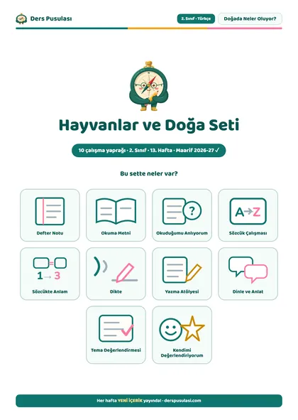 Hayvanlar ve Doğa Seti önizlemesi
