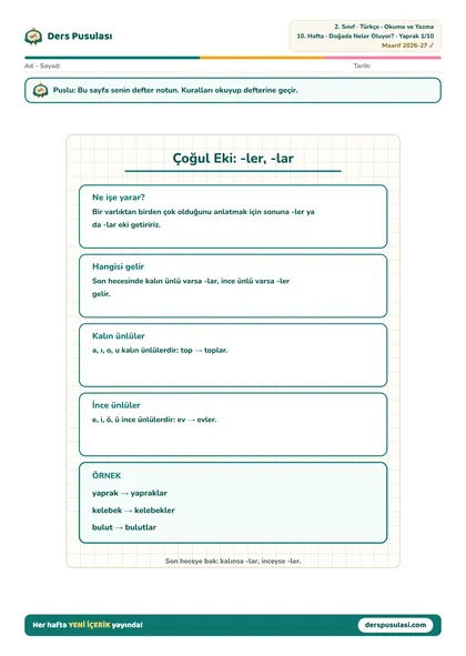 Defter Notu yaprağı önizlemesi