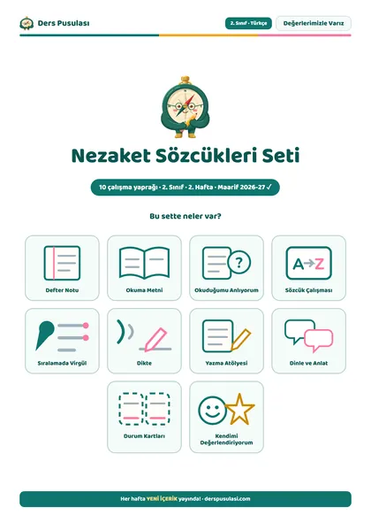 Nezaket Sözcükleri Seti önizlemesi