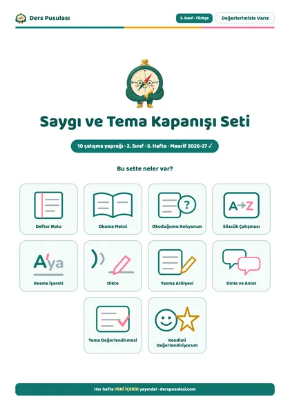 Saygı ve Tema Kapanışı Seti önizlemesi