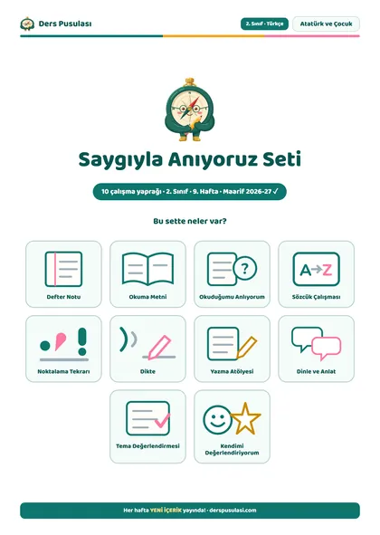 Saygıyla Anıyoruz Seti önizlemesi
