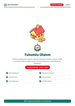 Tutum, Yatırım ve Türk Malları Haftası Seti (2. Sınıf) önizlemesi