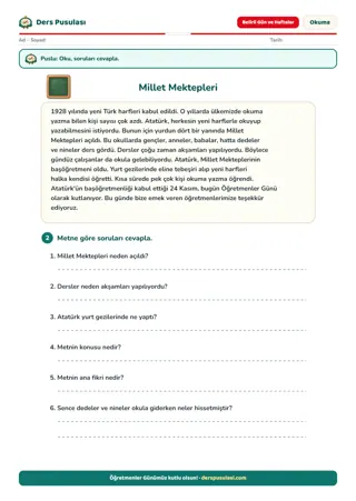 Millet Mektepleri yaprağı önizlemesi
