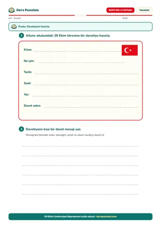 Tören Davetiyesi yaprağı önizlemesi