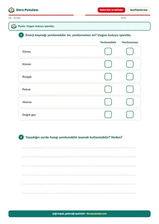 Tükenir mi, Tükenmez mi? yaprağı önizlemesi