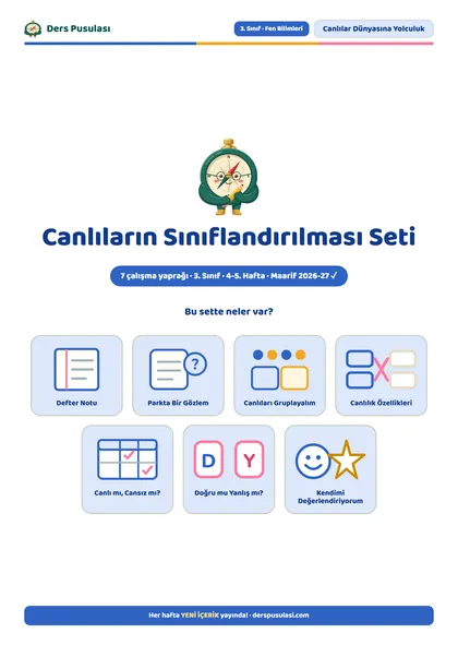Canlıların Sınıflandırılması Seti önizlemesi