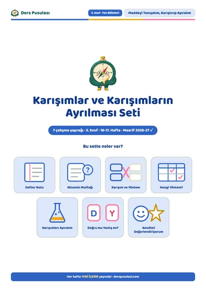 Karışımlar ve Karışımların Ayrılması Seti önizlemesi