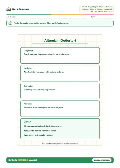 Defter Notu yaprağı önizlemesi