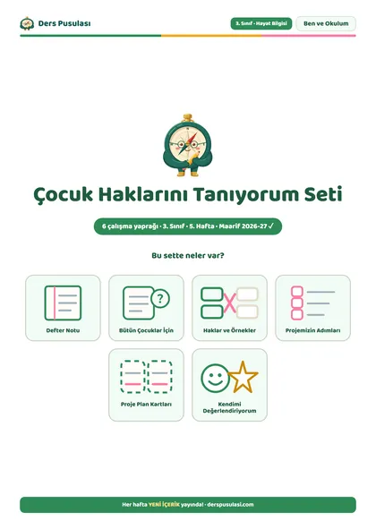 Çocuk Haklarını Tanıyorum Seti önizlemesi
