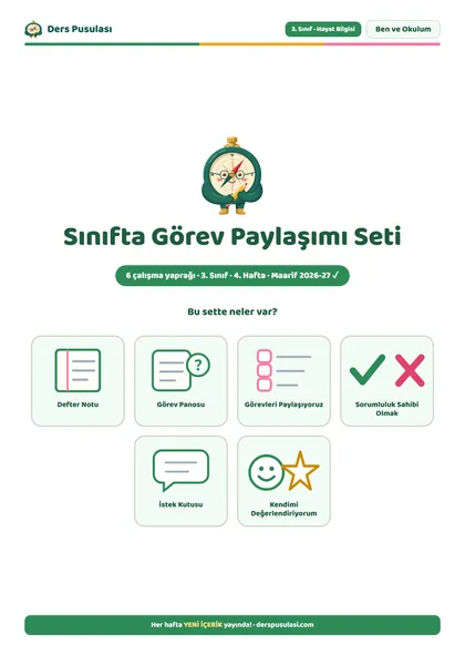 Sınıfta Görev Paylaşımı Seti önizlemesi