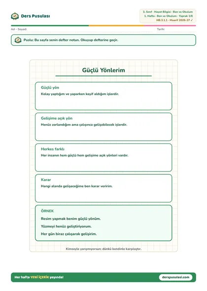 Defter Notu yaprağı önizlemesi