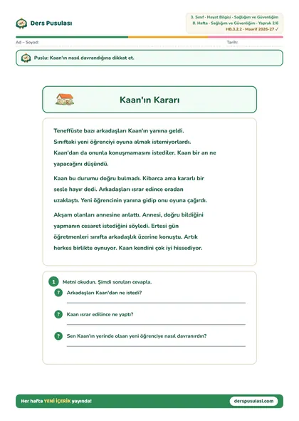 Kaan'ın Kararı yaprağı önizlemesi