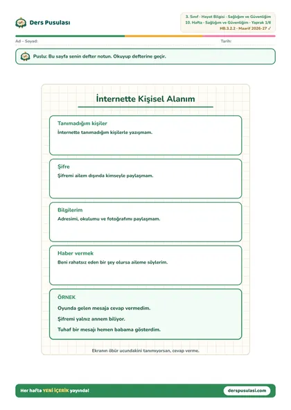 Defter Notu yaprağı önizlemesi
