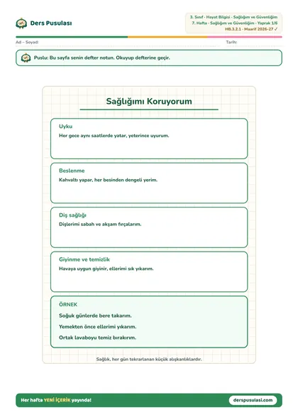 Defter Notu yaprağı önizlemesi