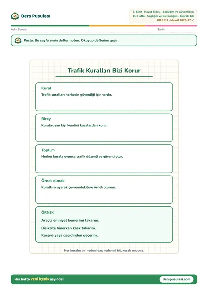 Defter Notu yaprağı önizlemesi