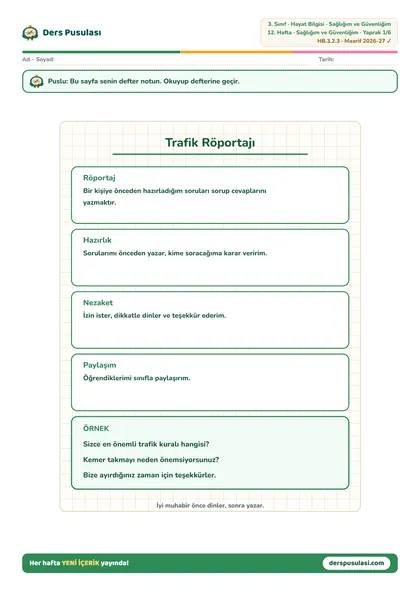 Defter Notu yaprağı önizlemesi