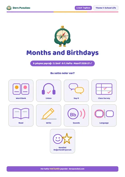 Months and Birthdays önizlemesi