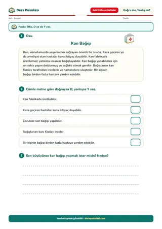 Kan Bağışı yaprağı önizlemesi