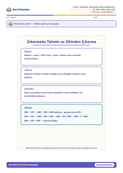 Defter Notu yaprağı önizlemesi