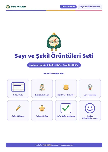 Sayı ve Şekil Örüntüleri Seti önizlemesi