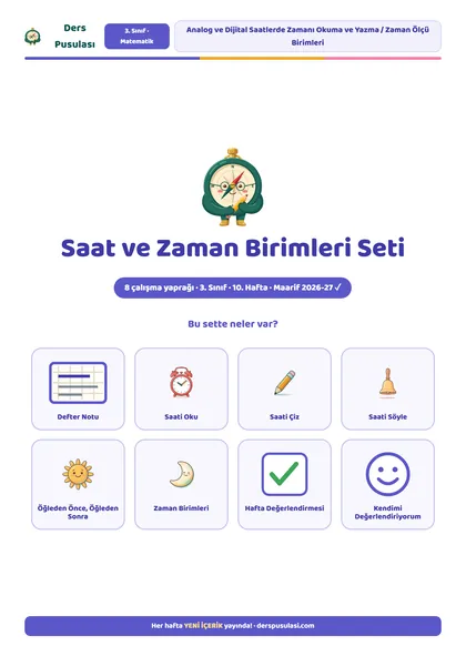 Saat ve Zaman Birimleri Seti önizlemesi