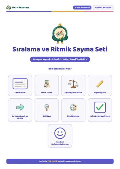 Sıralama ve Ritmik Sayma Seti önizlemesi