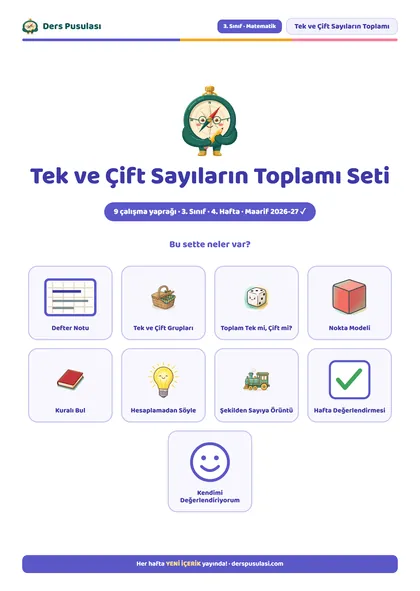 Tek ve Çift Sayıların Toplamı Seti önizlemesi