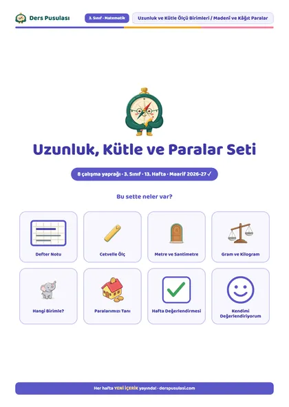 Uzunluk, Kütle ve Paralar Seti önizlemesi