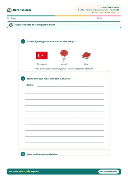 Yazma Atölyesi yaprağı önizlemesi