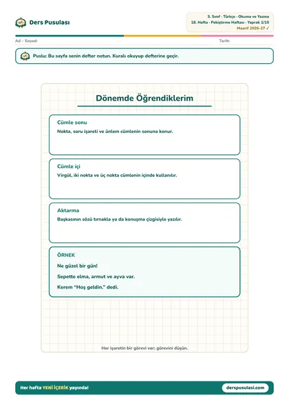 Defter Notu yaprağı önizlemesi