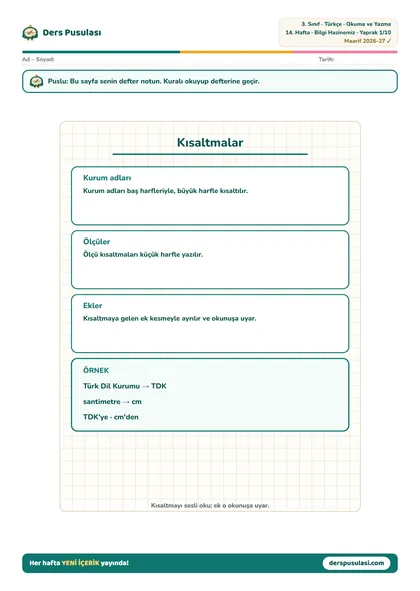 Defter Notu yaprağı önizlemesi