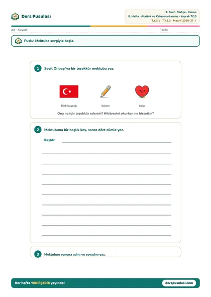 Yazma Atölyesi yaprağı önizlemesi