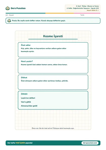 Defter Notu yaprağı önizlemesi