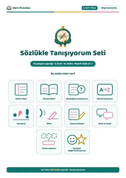 Sözlükle Tanışıyorum Seti önizlemesi