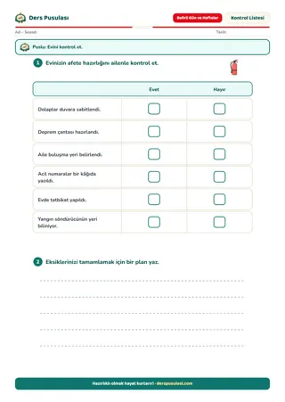 Evimiz Hazır mı? yaprağı önizlemesi