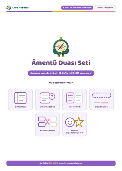 Âmentü Duası Seti önizlemesi