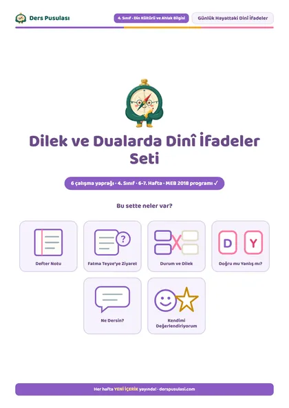 Dilek ve Dualarda Dinî İfadeler Seti önizlemesi
