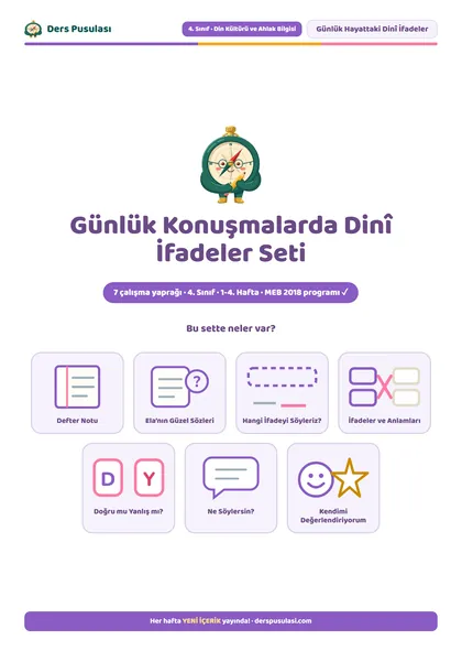 Günlük Konuşmalarda Dinî İfadeler Seti önizlemesi